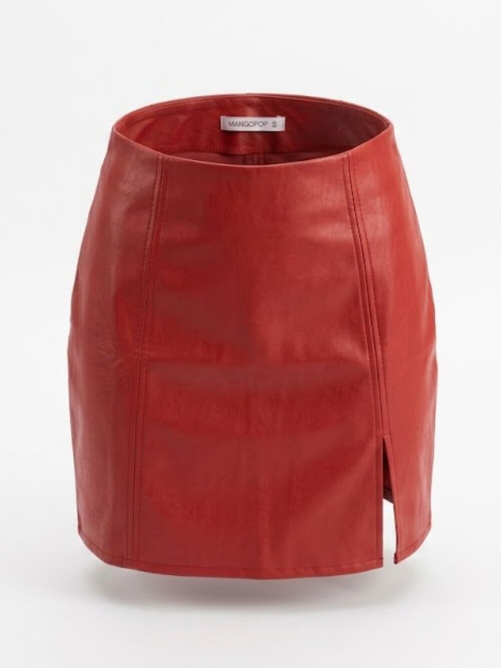 MANGOPOP Red Faux Leather Mini Skirt NWT Size XL - Picture 1 of 5